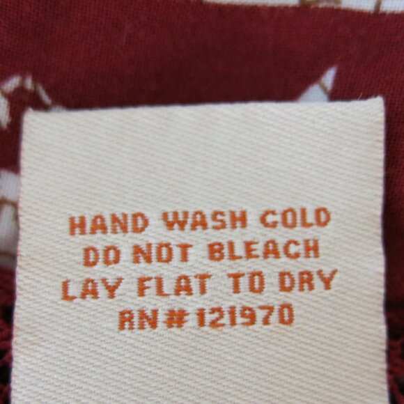 Flying Tomatoe Bell Sleeves Rayon Cotton Blend Red Blue Bohemian Dress Size L - Picture 9 of 9